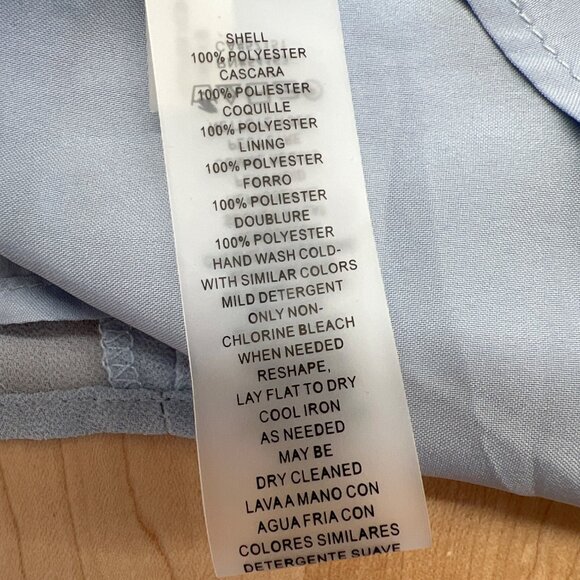 Vince Camuto Ruffle Sleeve Shift Dress Keyhole Back Light Blue Size 2 - Picture 10 of 11